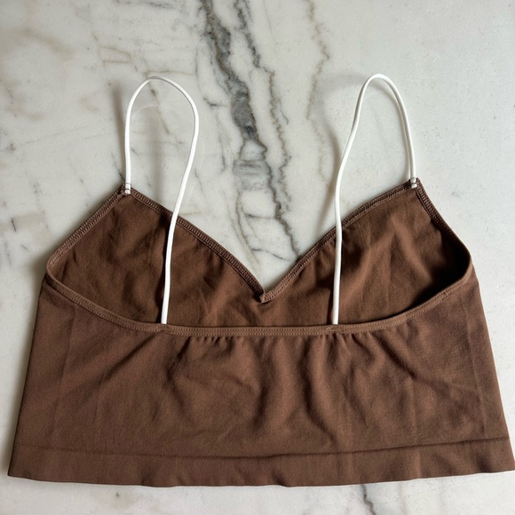 Free People Intimately Sweetheart Seamless Brami Toast Brown - Picture 8 of 12